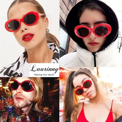 Vista 3 de Auténticas gafas de sol Clout Bold Oval Retro Mod Moda Gafas de sol Clout lente redonda
