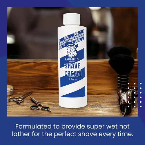 Vista 3 de Campbell's Crema de afeitar líquida 8 oz para barberos