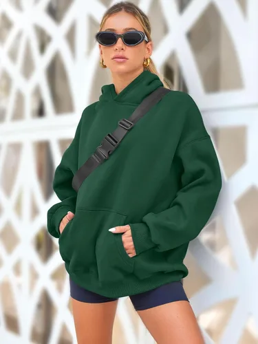 Vista 13 de AUTOMET Sudaderas de gran tamaño con capucha de forro polar para mujer, camisas de manga larga, sudaderas con bolsillo para otoño 2025