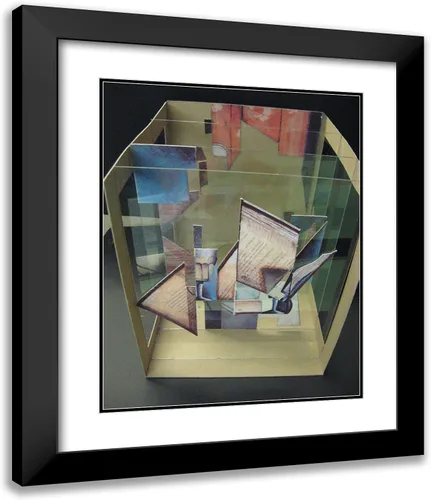 Vista 4 de ArtDirect Gris, Juan 20x24 Black Modern Framed Art Print Titled: Cubism