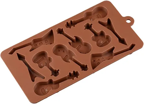 Vista 5 de Cabilock Moldes de guitarra para pasteles de chocolate, moldes para hornear, moldes de chocolate, moldes de chocolate, moldes para bajos, moldes