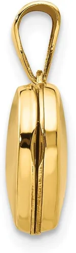 Vista 2 de Llavero de corazón liso de oro amarillo de 14 K