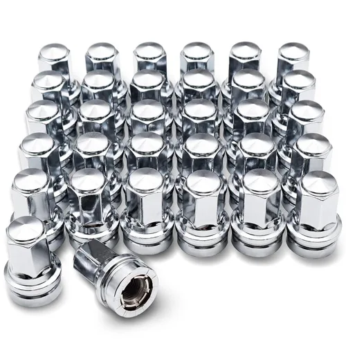 Vista 9 de 611-303 M12* 1.5 Tuerca de llanta - 3/4" 0.748 in Hex 1.260 in Longitud - Estilo de fábrica de cromo Tuerca de rueda para Ford Focus Escape Fusion
