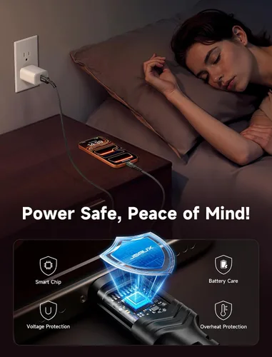 Vista 4 de JSAUX - Paquete de 3 cables USB C 3 A de carga rápida (10/6.6/3.3 pies), USB A a tipo C, trenzado de nailon compatible con Samsung Galaxy Gris