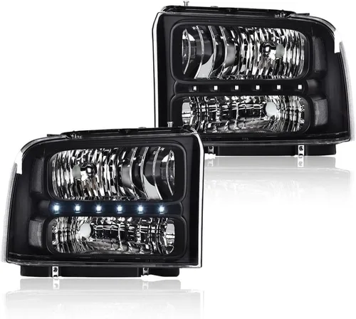 Vista 33 de G-PLUS Faros delanteros delanteros para Ford F250 F350 F450 F550 Super Duty 1999-2004; compatible con Ford Excursion 2000-2004 lente transparente
