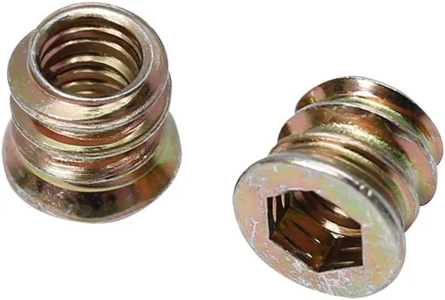Vista 4 de 50 piezas de insertos roscados 1/4-20 para madera Nutsert Tuerca de rosca para muebles 10mm de longitud accionamiento hexagonal