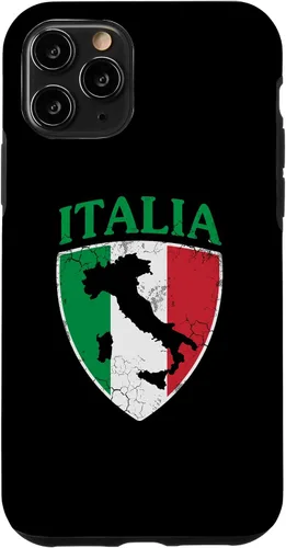 Vista 29 de Italia Flag Crest Italy Italian Family Vintage Distressed Case for iPhone 17