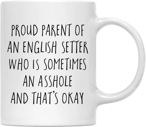 Vista 74 de Andaz Press Funny Dog - Taza de café de 11 onzas, regalo de broma, orgulloso padre de un afenpinscher que es a veces un gilipollas y eso está bien