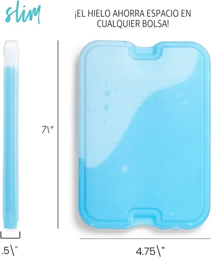 Vista 3 de Cool Coolers by Fit & Fresh XL Slim Ice Packs, Quick Freeze Reusable Ice Packs for Lunch Boxes & Coolers, Long-Lasting, Space Saving Cooler Ice Packs