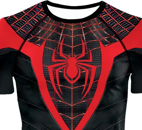 Vista 6 de TIMWOODER Camisa de compresión para hombre, camiseta de manga corta suave con estampado 3D, camiseta deportiva para gimnasio