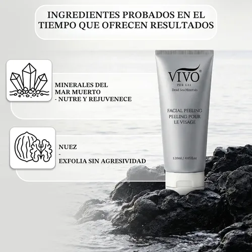 Vista 8 de Peeling facial Vivo per Lei, Paquete de 1, Blanco