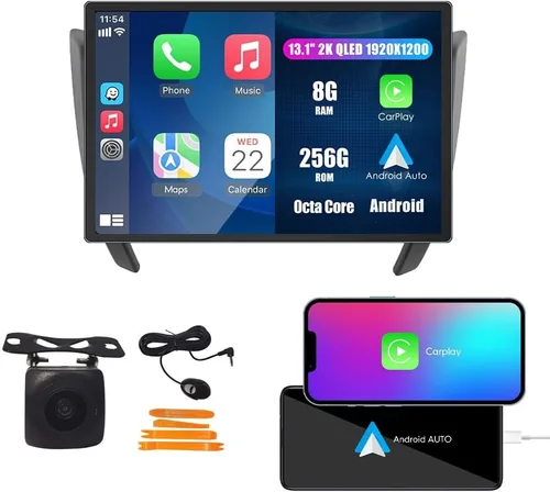 Vista 15 de Coche CarPlay Android Navegación Automática Estéreo GPS Radio Cámara Pantalla 10.33 "QLED Pantalla Táctil Headunit Tablet Pad Media Player