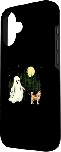 Vista 2 de iPhone 16 Akita Walking Ghost Halloween Funny Kids Costume Case