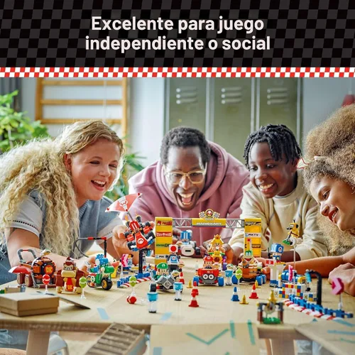 Vista 6 de LEGO Super Mario: Mario Kart Baby Peach & Grand Prix Set Home Circuit - Juego de construcción de juguetes de Nintendo para niños, niñas y niños, a