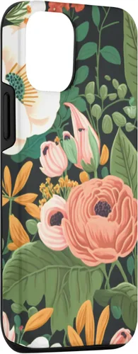 Vista 3 de Funda para iPhone 15 con diseño floral y flores coloridas