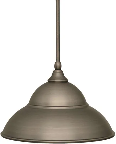 Vista 191 de Toltec Lighting Tallo Colgado Mini colgante, acabado de cobre negro, 3.5" cuadrado humo burbuja vidrio