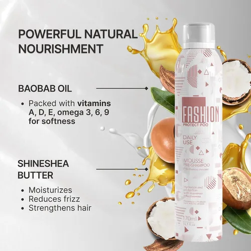 Vista 4 de Fashion Gold Pre-SHAMPOO - Mousse 5.7 fl oz / Protect Poo