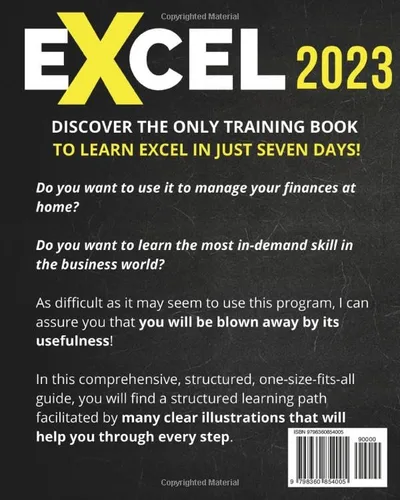 Vista 2 de Excel 2023 The Easiest Way to Master Microsoft Excel in 7 Days. 200 Clear Illustrations and 100+ Exercises in This Step-by-Step Guide Designed for