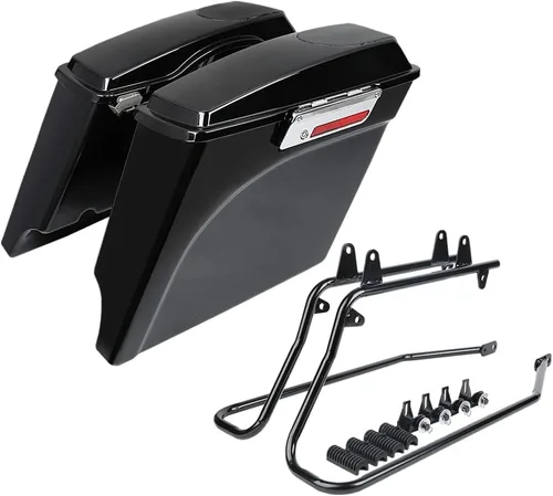 Vista 16 de Kit de soporte de conversión para alforjas extendidas de 4" TCMT, compatible con Harley Heritage Softail Fatboy FLSTF Breakout 1984-2017, negro