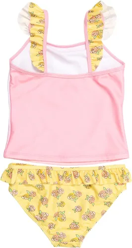 Vista 6 de Disney Conjunto de traje de baño de 3 piezas de princesa Minnie Mouse Frozen Tankini Top Bikini Bottom y Scrunchie