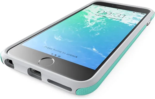 Vista 6 de Funda Crave con protección de doble capa y color negro, para iPhone 6 y 6s de 5.5 pulgadas , Menta gris