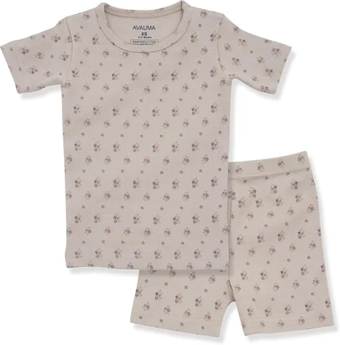 Vista 31 de AVAUMA Conjunto de pijama de algodón para bebés y niñas de 6 meses a 7 años