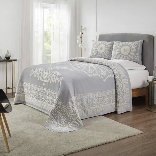 Vista 20 de Superior Juego de colcha de mezcla de algodón de 2 piezas, manta ligera, 1 funda de almohada a juego, ropa de cama a medida, dormitorio tradicional