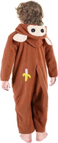 Vista 2 de Disfraz de mono para bebé, niño y niña, lindo mono de animal para Navidad, Halloween