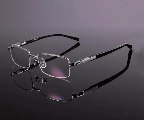 Vista 3 de Agstum Gafas ópticas de titanio con montura media montura 55-18-145