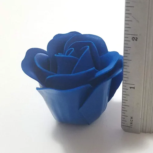 Vista 4 de JM Caja de jabón de baño de rosas perfumadas con flores de flora azul, aceite esencial de plantas, jabón de rosas en caja de regalo, regalo