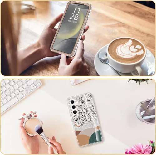 Vista 6 de MERRO Funda para Samsung Galaxy S24 Plus, funda duradera con diseños de moda para mujeres y niñas, elegante funda protectora para teléfono de 6.2