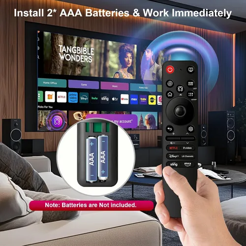 Vista 7 de Universal for LG Smart TV Remote,Replacement Magic Remote Control AN-MR25GA for 2018 to 2025 LG WebOS TV,Compatible