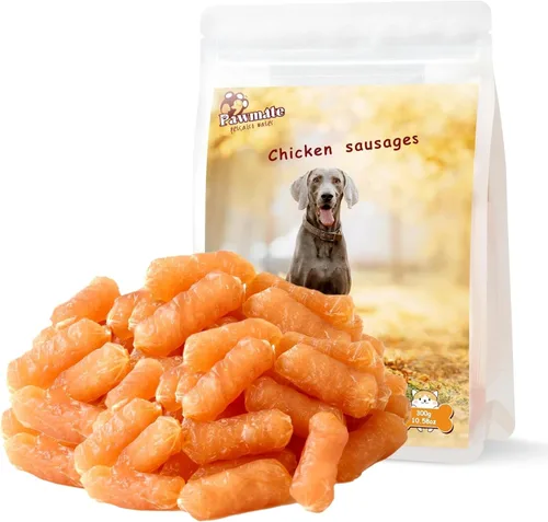 Vista 12 de Golosinas para perros Pawmate, anillos de pollo deshidratados, sin pellejo crudo, sin granos, pechos de pollo naturales reales, golosinas