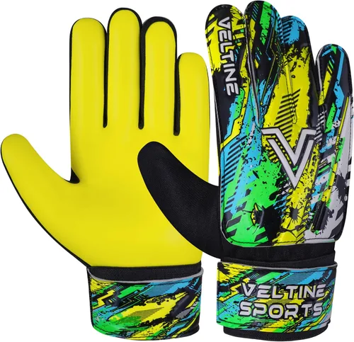 Vista 14 de Guantes de portero de fútbol para niños, jóvenes y adultos, guantes de portero de fútbol con protección doble en la muñeca y palmas de látex