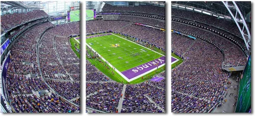 Vista 22 de TUMOVO MetLife Stadium - Decoración de pared de Nueva York, 3 piezas, lienzo, arte de pared para decoración del hogar, juegos de fútbol americano
