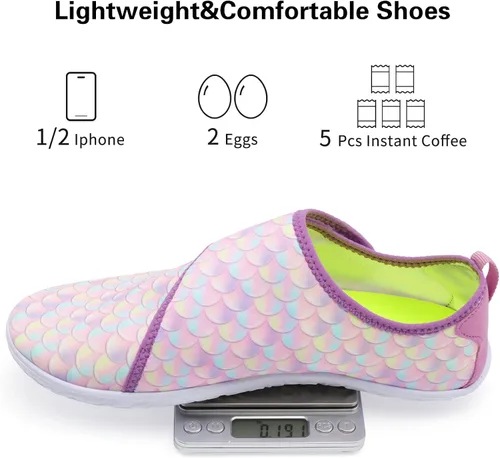 Vista 7 de Lisdwde Zapatos de agua antideslizantes para hombre y mujer, zapatos de natación, deportes de playa, secado rápido, zapatos de calcetín para mujeres