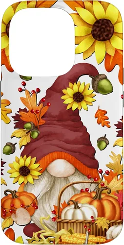 Vista 17 de Hello Fall Sunflower Gnome Pattern for Women Cute Autumn Case for iPhone 17