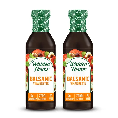 Vista 43 de Walden Farms Vinagreta balsámica de pera y blanca, sin calorías, sin gluten, baja en carbohidratos, apta para dieta cetogénica, vegana, sin azúcar