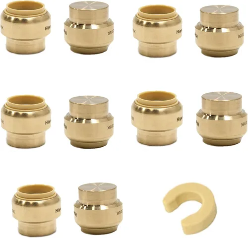 Vista 13 de Paquete de 2 tapas de enchufe EFIELD de 1 pulgada para conectar Pex, cobre, CPVC con clip de desconexión, (PF101-2PCS)