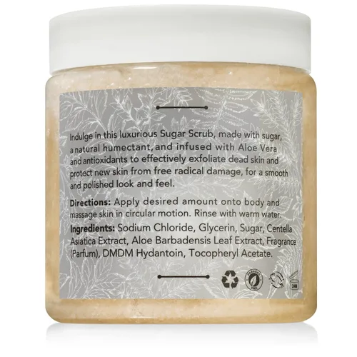 Vista 2 de SUGAR RUSH Body Polishing Sugar Scrub by Di'Myoor - Humectante orgánico antienvejecimiento para la piel con aloe vera y vitamina E - Crema