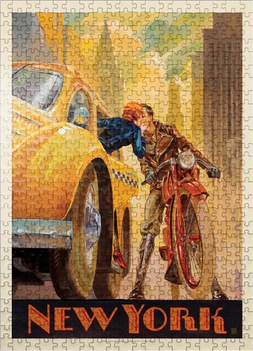 Vista 9 de MyPuzzle New York Minute, Vintage Poster - Rompecabezas prémium de 100 piezas para adultos
