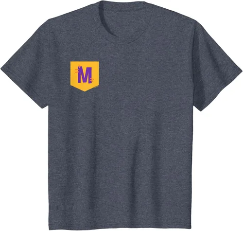 Vista 14 de Blippi Meekah - Camiseta oficial con logotipo de bolsillo Azul Jaspeado