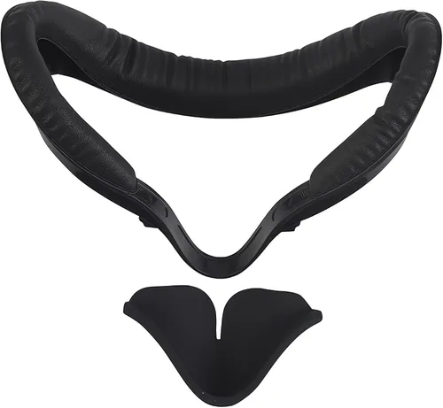 Vista 4 de Vr Face Pad Replacement for vr Oculus Quest 2 Fitness Facial Interface Bracket with Comfortable Leather Foam Face Pad Replacement, Lens Cover, Nose