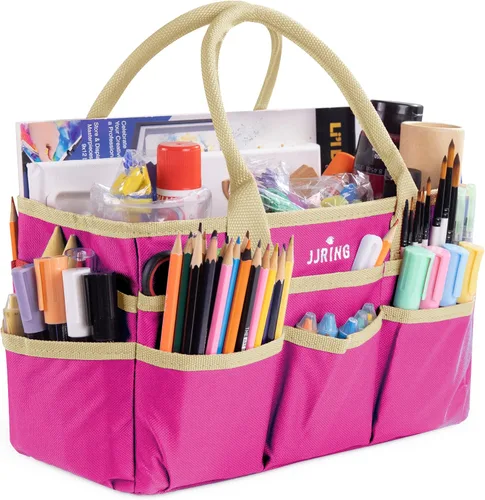Vista 15 de Jjring Fundamental Organizer - Bolsa de nailon 600D para artistas, borde azul