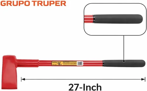 Vista 4 de Truper mazo de división, Mango de acero de 68.58 cm