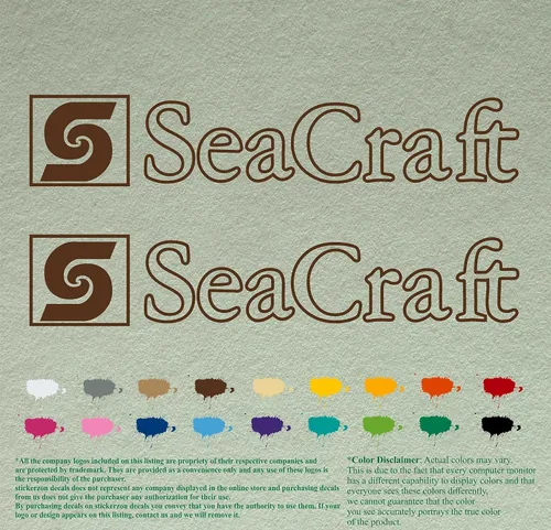Vista 13 de SeaCraft Calcomanías de repuesto compatibles con Sea Craft, calcomanías de vinilo para barcos con motor fuera de borda, juego de 2