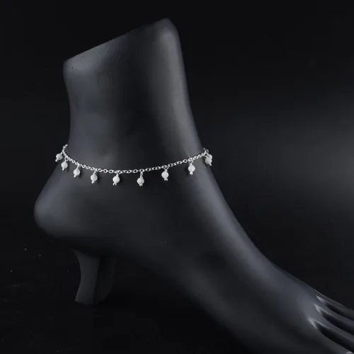 Vista 73 de Yanara Tobilleras de piedras preciosas para mujer, piedra natal natural, chapada en plata, joyería hecha a mano en 8.5 + 1.5 pulgadas, cristales