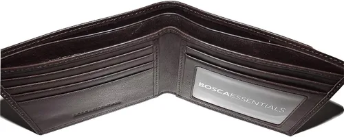 Vista 6 de Bosca Nappa - Cartera de piel con doble pliegue para DNI, color marrón oscuro