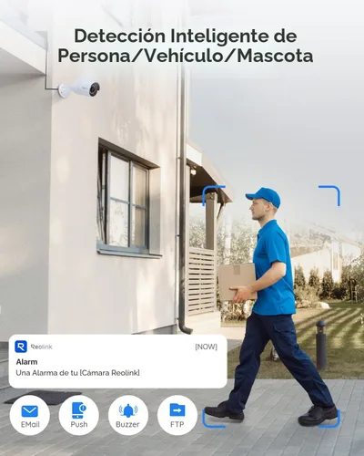 Vista 3 de REOLINK Sistema de cámara de seguridad para el hogar de 16CH 5MP, 8 cámaras IP PoE con cable para exteriores con detección