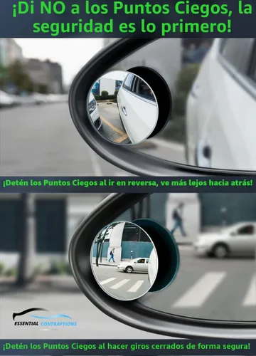 Vista 5 de Espejo de coche de punto ciego, 2 unidades, espejos convexos redondos de 2 pulgadas para automóviles, SUV, motocicletas, camiones, remolques, motos